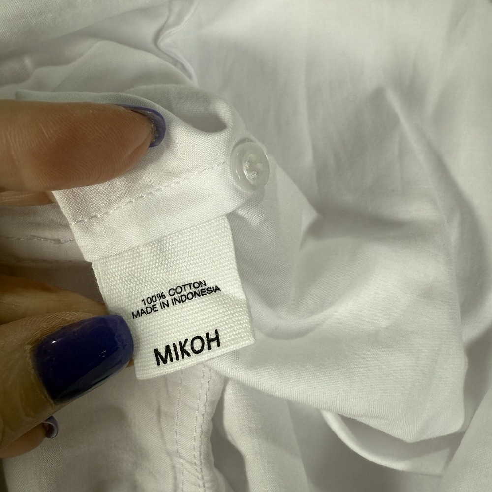 NWOT Mikoh Weston Romper White 100% Cotton Size 2 US Medium - Picture 7 of 12